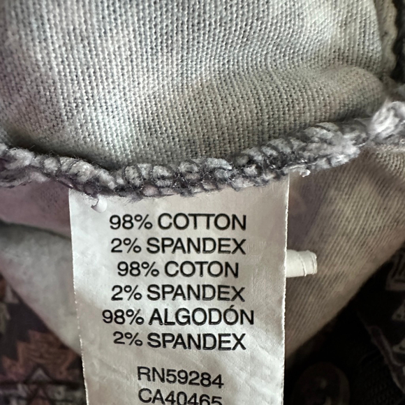 The Children's Place Girls Aztec Print Jeans Size 10 Gray Pink Boho - Picture 5 of 5